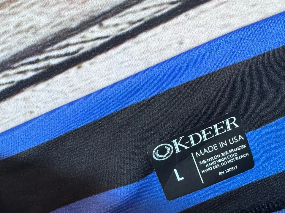 K-Deer 紧身裤 儿童 青少年 大号 10-12 签名条纹 蓝色 多彩 — 第 4/4 张图片