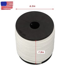 1/4 Inch  250ft White Nylon Solid Braid Rope High UV  Abrasion Resistance