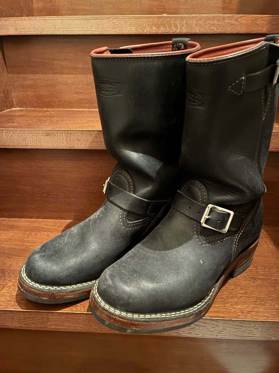 Wesco Boss Engineer Boots Black Mens Work Boots US Size 10 Excellent Condition