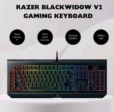 Razer black widow chroma V2 gaming keyboard USB AND AUDIO INPUT