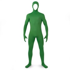 Mens Halloween Costume Open Face Bodysuit Jumpsuit, Zentai Costume Bodysuit f...