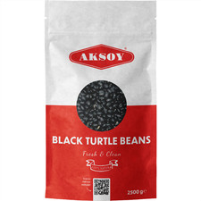 2.5kg Black Turtle Beans | Dried Black Beans | Premium Quality | Aksoy