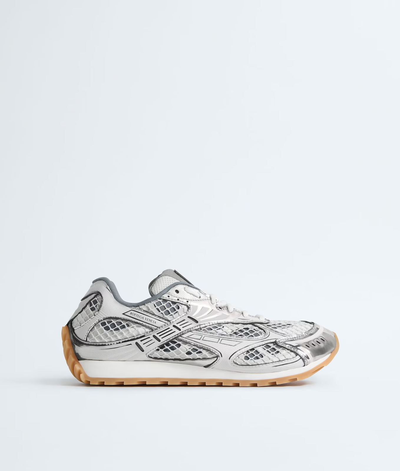 Orbit Sneaker Bottega Veneta Men's Collection | Silver/White/Optic White | NEW
