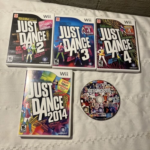 Just Dance 2 3 4 Just Dance 2014 Just Dance 2015 Nintendo Wii Lot (5) Tested