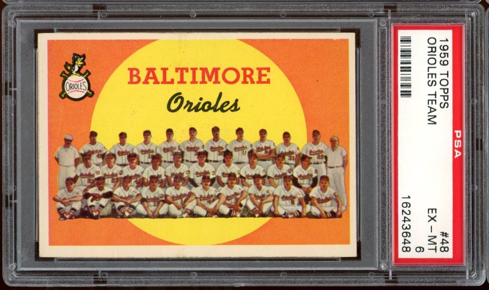 1959 Topps Baseball #48 Orioles Team PSA 6
