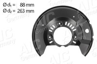 Spritzblech Bremsscheibe AIC 58277 Stahlblech FüR Toyota Yaris Verso VAN SCP10_