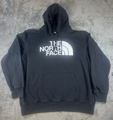 The North Face Hoodie Mens XL Black Pullover Half Dome Logo Sweatshirt A4M4B