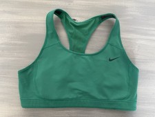 Nike Women's Swoosh Workout Training Sports Bra Size M Green Athletic