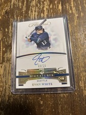 2021 Panini Flawless Evan White Auto /10 Seattle Mariners Baseball Card