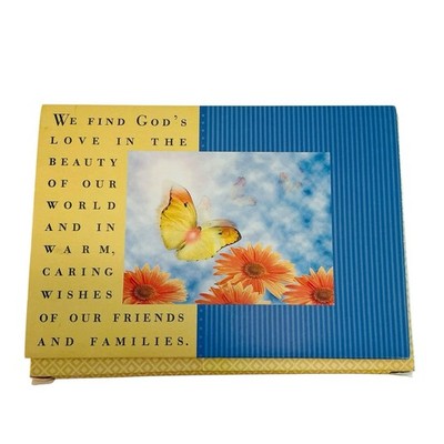 Vintage HALLMARK Stationery Blank Note Cards Floral, Butterflies God's Love