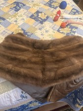 Vintage Mink, Stole Wrap, Elegant, Satin Lined With Tailored Shoulder Openings