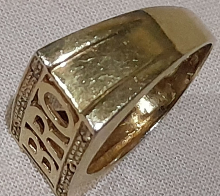 Yellow Gold 'Six Stone DIAMOND Rectangular 'BRO' … - image 2