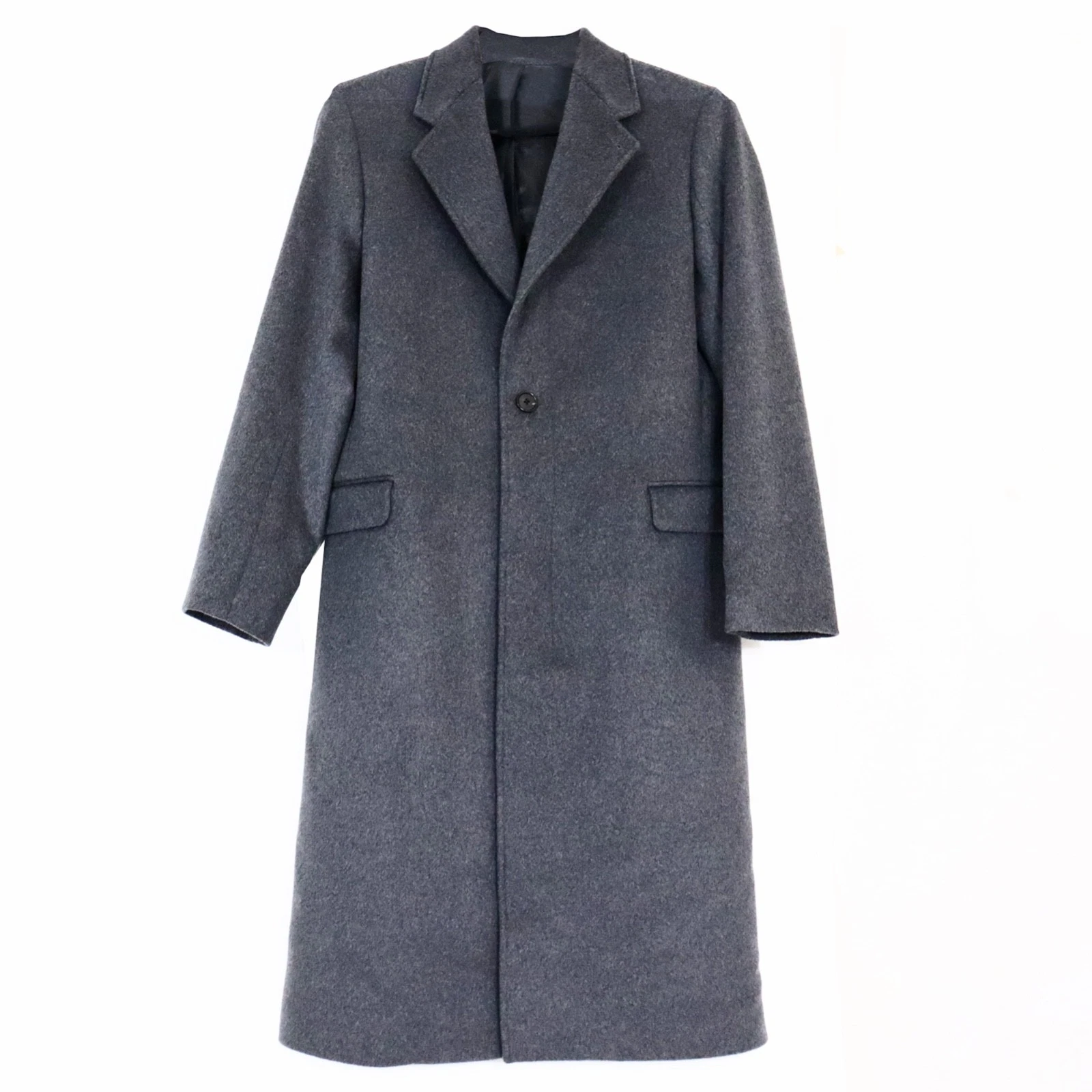NWOT Mens Cashmere Blend Overcoat XS Dark Gray Coat Calvin Klein Studio Topcoat - product detail image 11