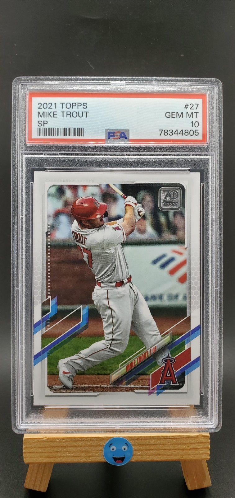 2021 Topps Baseball Mike Trout Image Variation SP #27 PSA Gem Mint 10 Angels