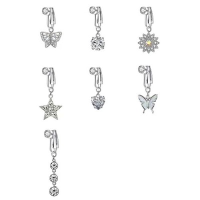 Comfortable No Piercing Belly Button Clip Stylish Navel Ring Women Body Jewelry