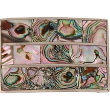 N Silver Abalone Shell Hippie Boho Cowgirl Southwest Cowgirl Vintage Belt Buckle