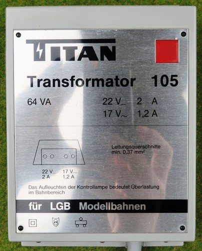 Transformador de corriente continua Titan 105 64 VA alternativa al transformador LGB 50060 (5006)  | Zustand: Gebraucht