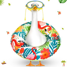 Hawaiian Goose Outfit Set for Summer Luau Lawn Decoration - 2 Pieces