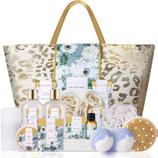 Gifts for Women 15Pcs White Jasmine Gift Baskets for Women Luxury Relaxing Spa K