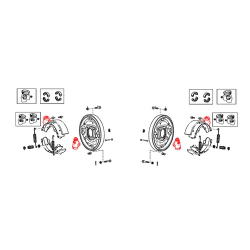 Front Wheel Brake Cylinder Set Fit Toyota HiAce Commuter Van LH30 RH11 RH30 RH42 - Picture 5 of 6