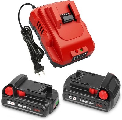 3.0Ah 18V 2/pk Replacement Milwaukee M-18 Battery W/ Charger