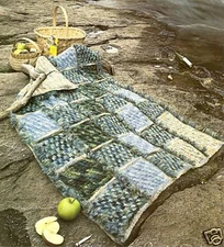 EARTHY Mossy Stones Afghan/Crochet Pattern