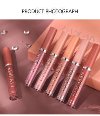 6 Stück Matt Flüssig Lippenstift Set Wasserdicht Antihaft Lipgloss Set Lippenbuch Set
