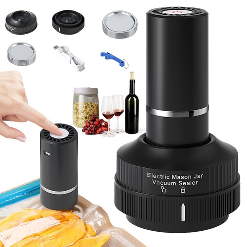 Electric Mason Jar Vacuum Sealer Kit with Wide Mouth And Regular Mouth
