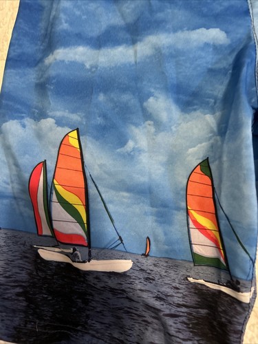 Cat And Jack Boys Swim Shorts Trunks, Boats Pattern XL 16 - Picture 2 of 3