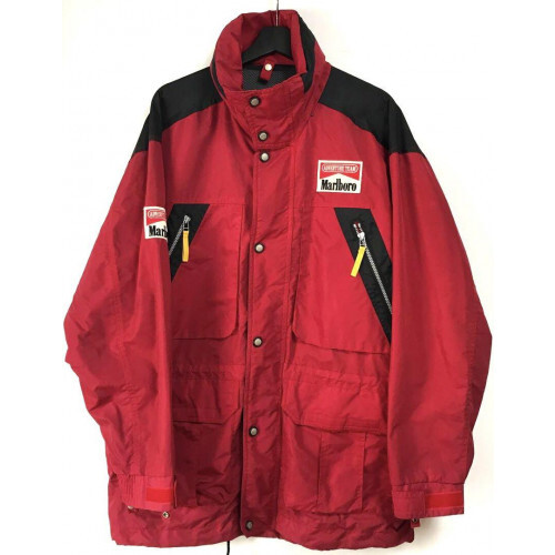 ジャケット・アウター 90s Marlboro nylon jacket mountain parka 90s Marlboro Vintage Nylon Mountain Parka Jacket, Red, Size L ship