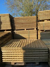 PRESSURE TREATED FEATHER EDGE WOODEN STRAIGHT TOP GARDEN FENCE PANELS ~ 6X5