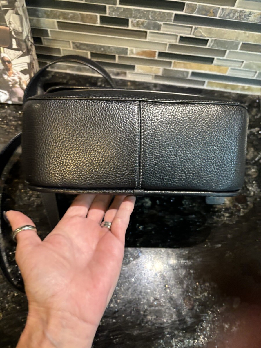 COACH 1941 Pebbled Leather Rambler Crossbody shoulder Bag Black