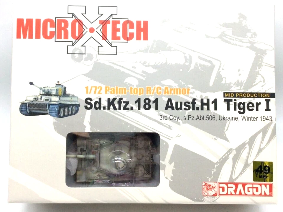 Dragon Micro X Tech 1/72 R/C Armor TIGER I Sd.Kfz.181 Ausf.H1 27MHz WINTER 1943 - Image 2 of 4