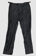 $1248 Paul Stuart Men's Black Super 110s Wool Tuxedo Suit Dress Pants Size 34