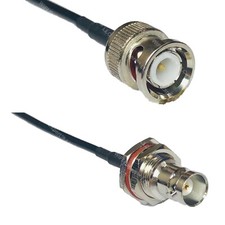 RG174 BNC MALE to BNC FEMALE BIG BULKHEAD Coax RF Cable USA-Ship Lot