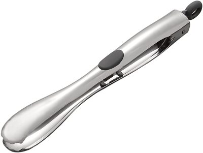 Nambe Curvo All-Purpose Server Tongs, Stainless Steel, 13 Inch - Silver