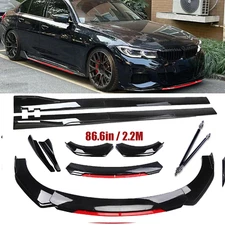 Front Bumper Lip Splitter Spoiler Side Skirt For 04-2021 Mazda 2 3 5 Body Kit