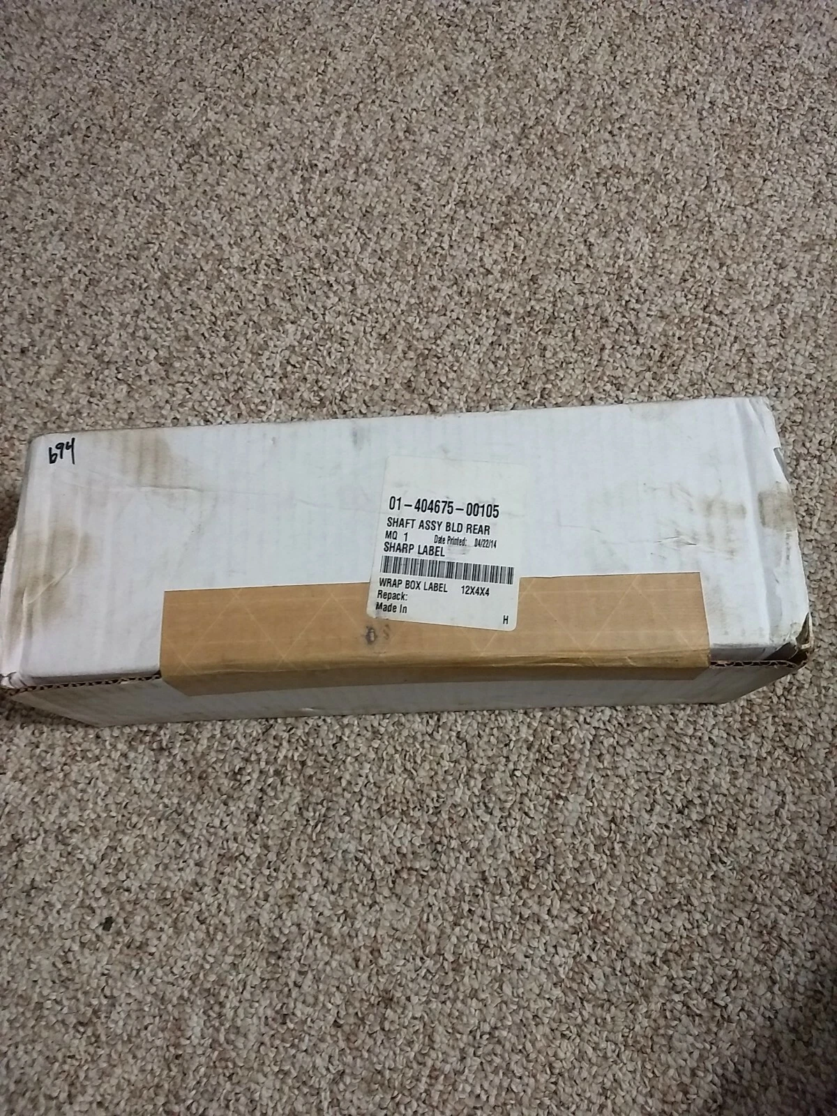 BERKEL TENDERIZER 704,705,705S BLADE SHAFT ASSY REAR OEM 01-404675-00105 NEW!!!