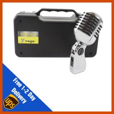 Retro Mikrofon Mikro 50er Jahre Vintage Stil Profi Chrom Elvis Jazz Hülle