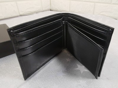 New/Boxed Oakley Black Leather Bifold Wallet Small WITH Insert 95 