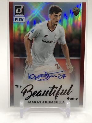 MARASH KUMBULLA The Beautiful Game RED AUTO 2022-23 DONRUSS FIFA SOCCER #’d /49
