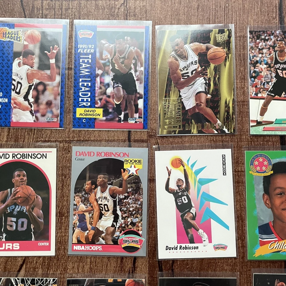ENORME LOTE David Robinson San Antonio Spurs NBA 1991 Aros Topps Skybox 1992 Fleer Foto 4 de 4