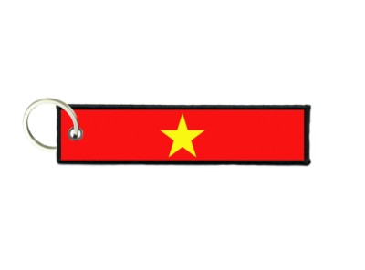 Porte-clés Brodé Drapeau Vietnam – Patch écusson, Tissu Multicolore