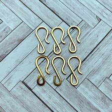Shiny Brass Hook Clasps MCL15 