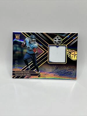 2022 Limited Treylon Burks Rookie Patch Auto Gold#D /75 RPA TITANS - Image 1 of 3