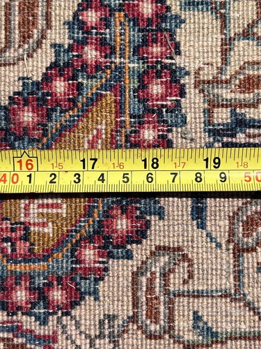 Kashan Teppich Orient Perser Rug Rot Korkwolle Dabir Design Alt Antik Spezial XL - Bild 9 von 9