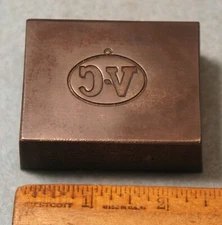 1958 VIRGINIA CAROLINA CHEMICAL CO Fob STEEL STAMPING DIE Robbins RBX389