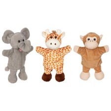 Handpuppen Tiere Giraffe Affe Elefant 3er Set Puppentheater Handpuppe