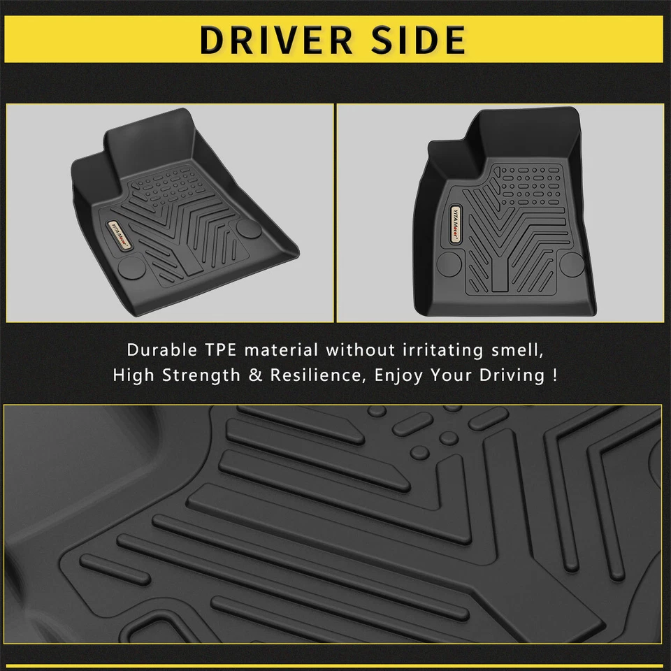 3D Molded Floor Mats For 2018-2026 Honda Odyssey Front & Rear All Weather Liners - Image 2 of 4