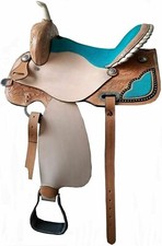 Premium Western Beautiful Leather Barrel Rcing Trail Horse Saddle 10'' to 18''
